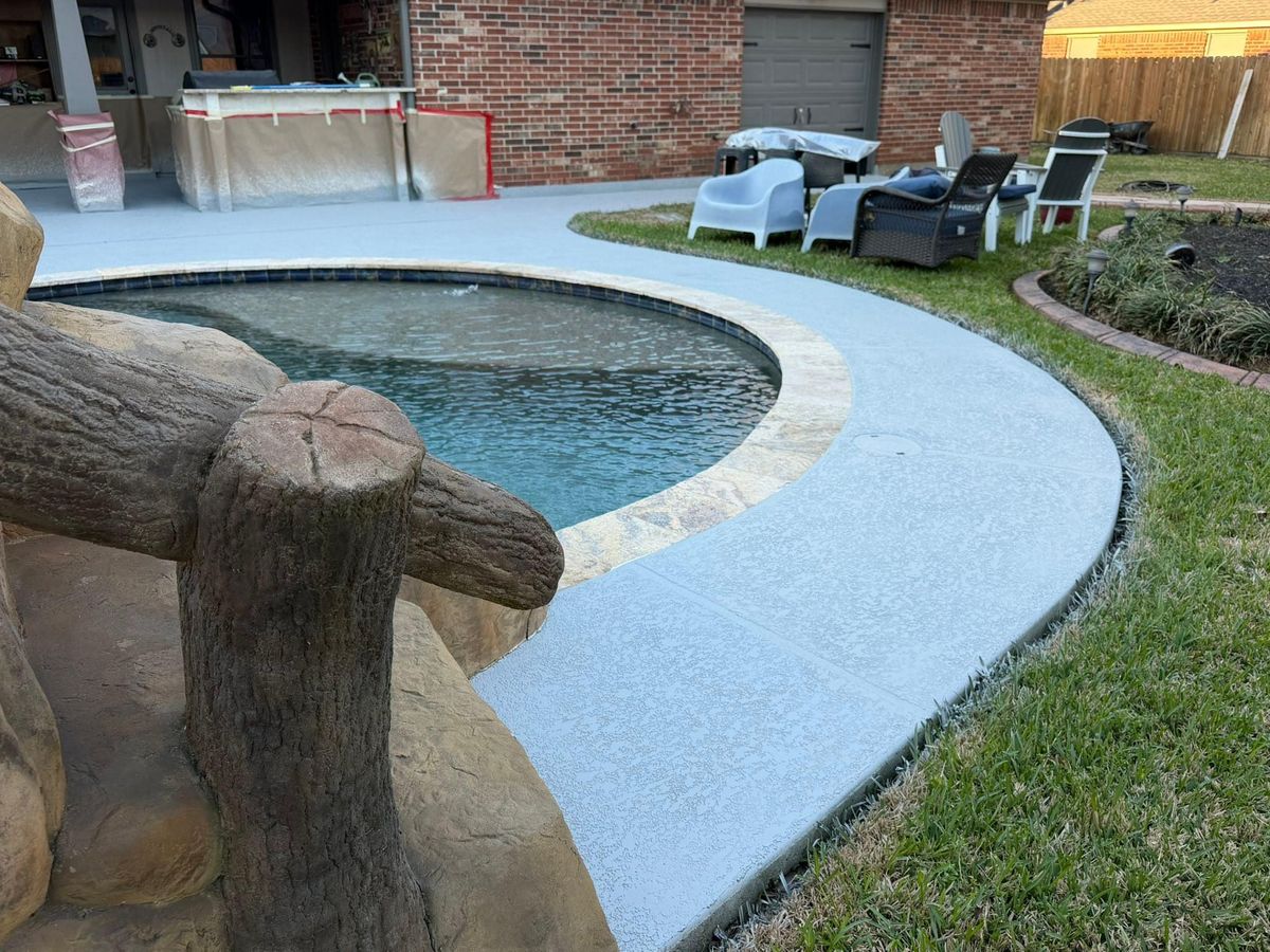 Pool & Patio Restoration for Texas Curb N Borders in Houston, TX