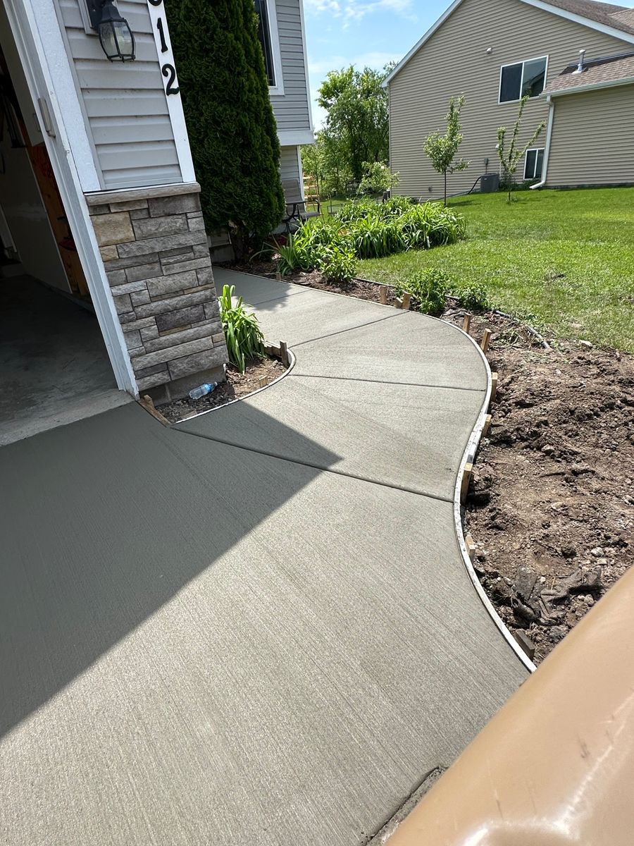 Sidewalk Installation for Mccoy Concrete Inc.  in Osseo, MN