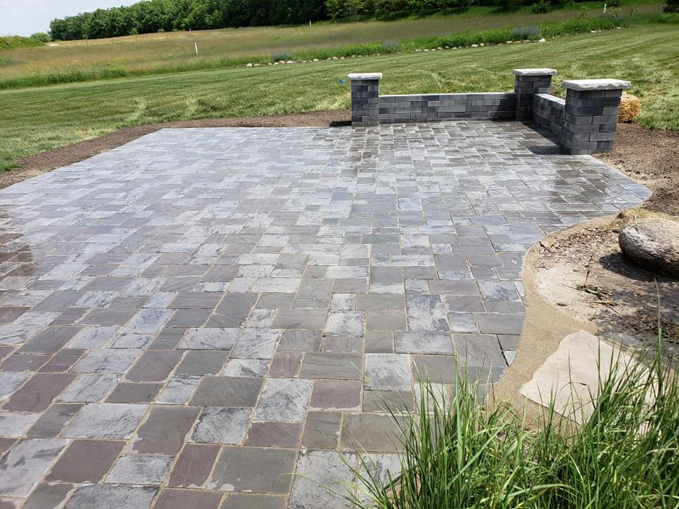 Brick Paver Installation for Dahl's Landscape & Design in Waukesha, WI