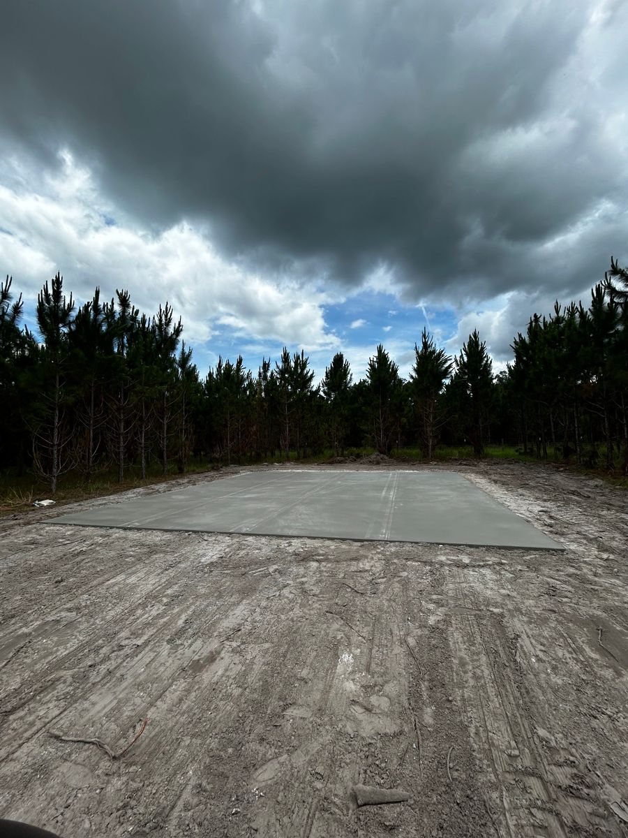 Concrete Slab Construction for Cameron Enterprises in Live Oak, FL
