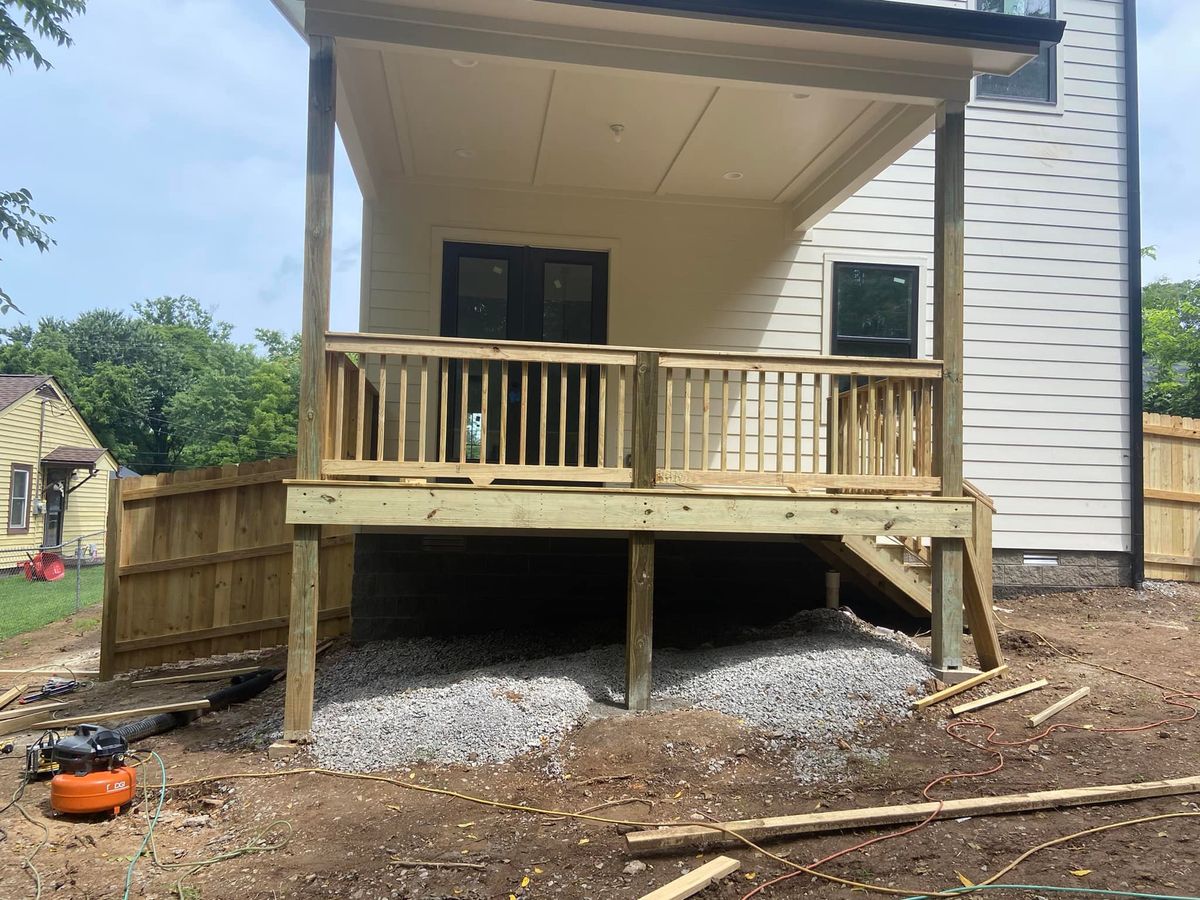 Deck & Patio Installation for A Step Above Construction in Woodbury, TN