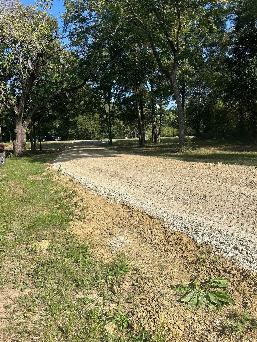 Limestone & Concrete Wash Installation for Lambert Equipment Services in Hessmer, LA