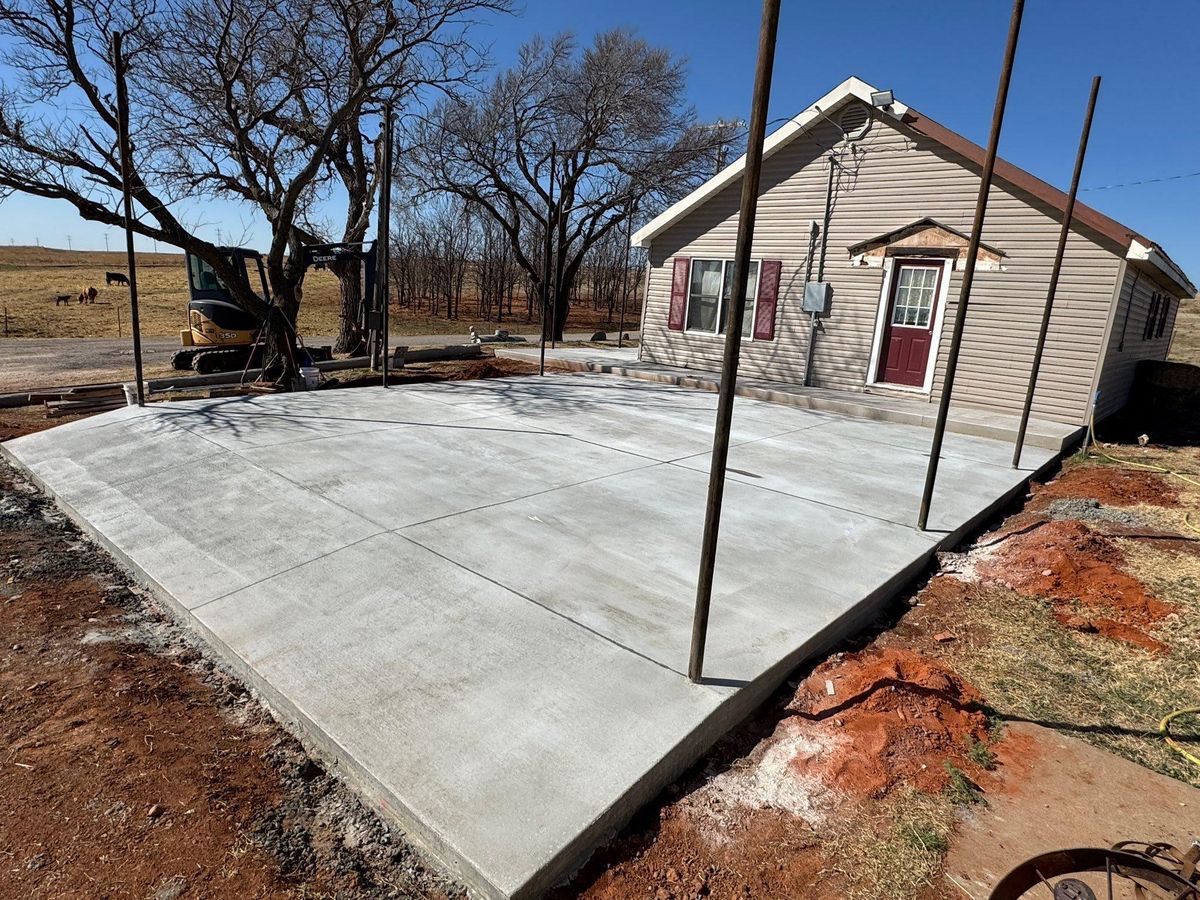 Concrete Slab Construction for TC Concrete in Elk City, OK