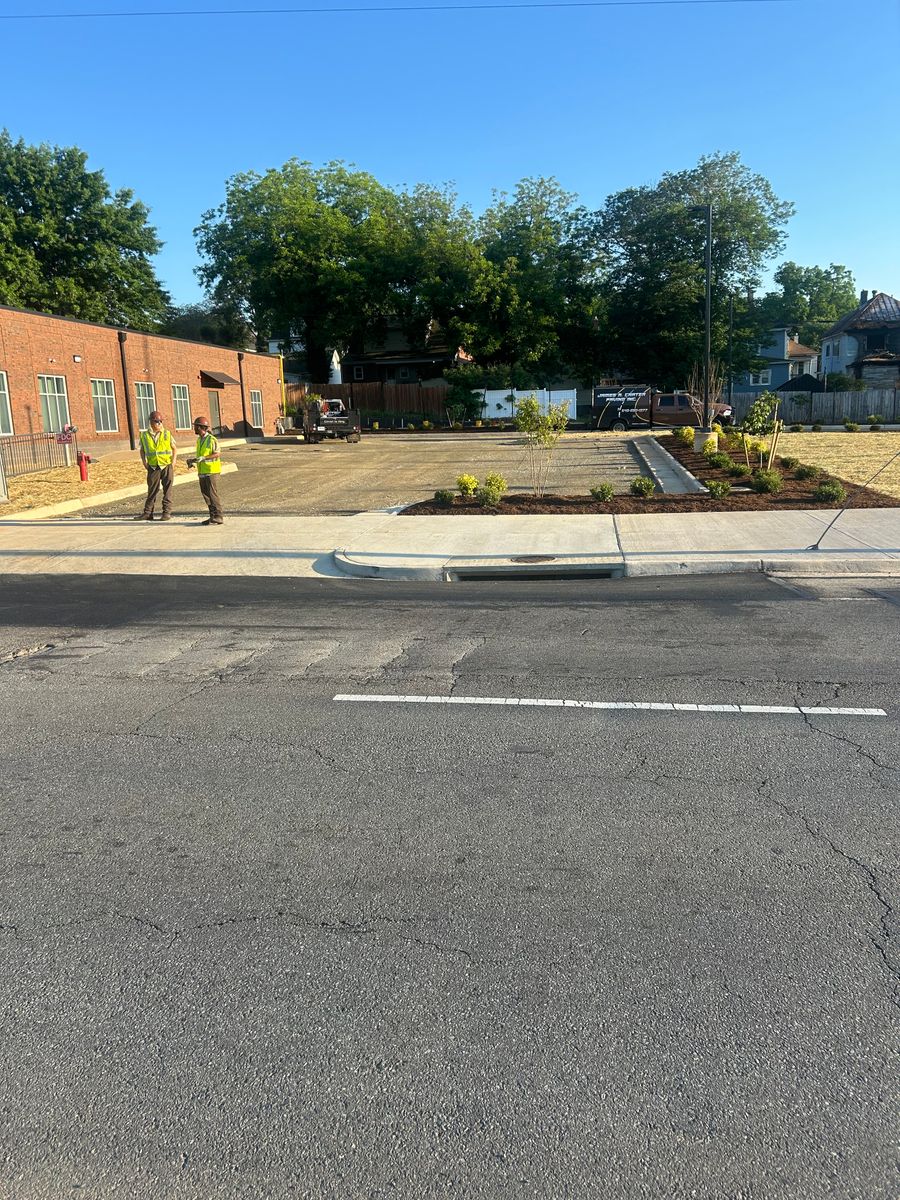Line striping for James R Carter Paving in Roanoke, VA
