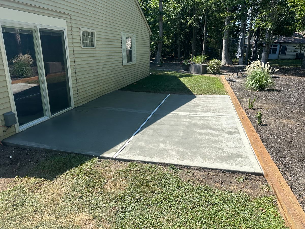 Stamped Concrete Installation for DiDaniele Masonry in Tuckerton, NJ