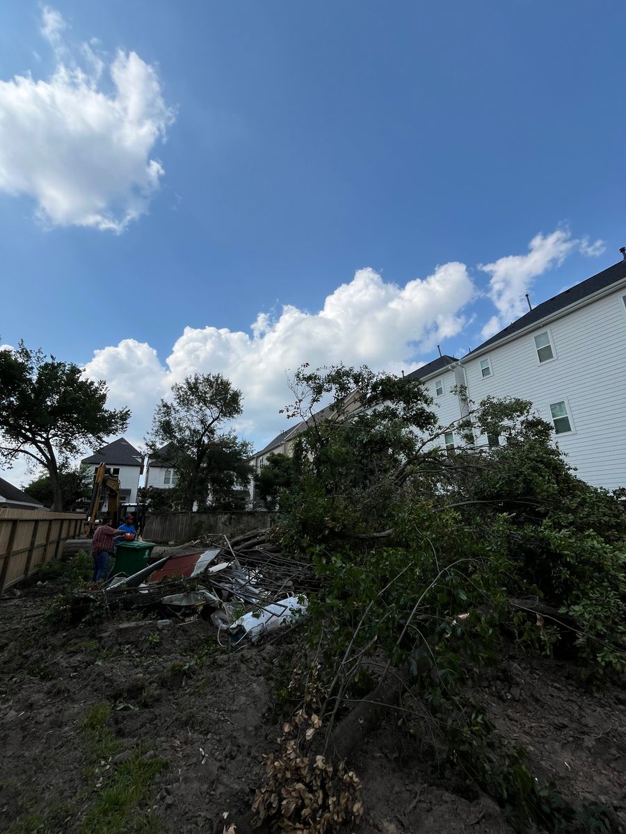Land clearing for South Coast Concrete n Demolition in Alvin, TX