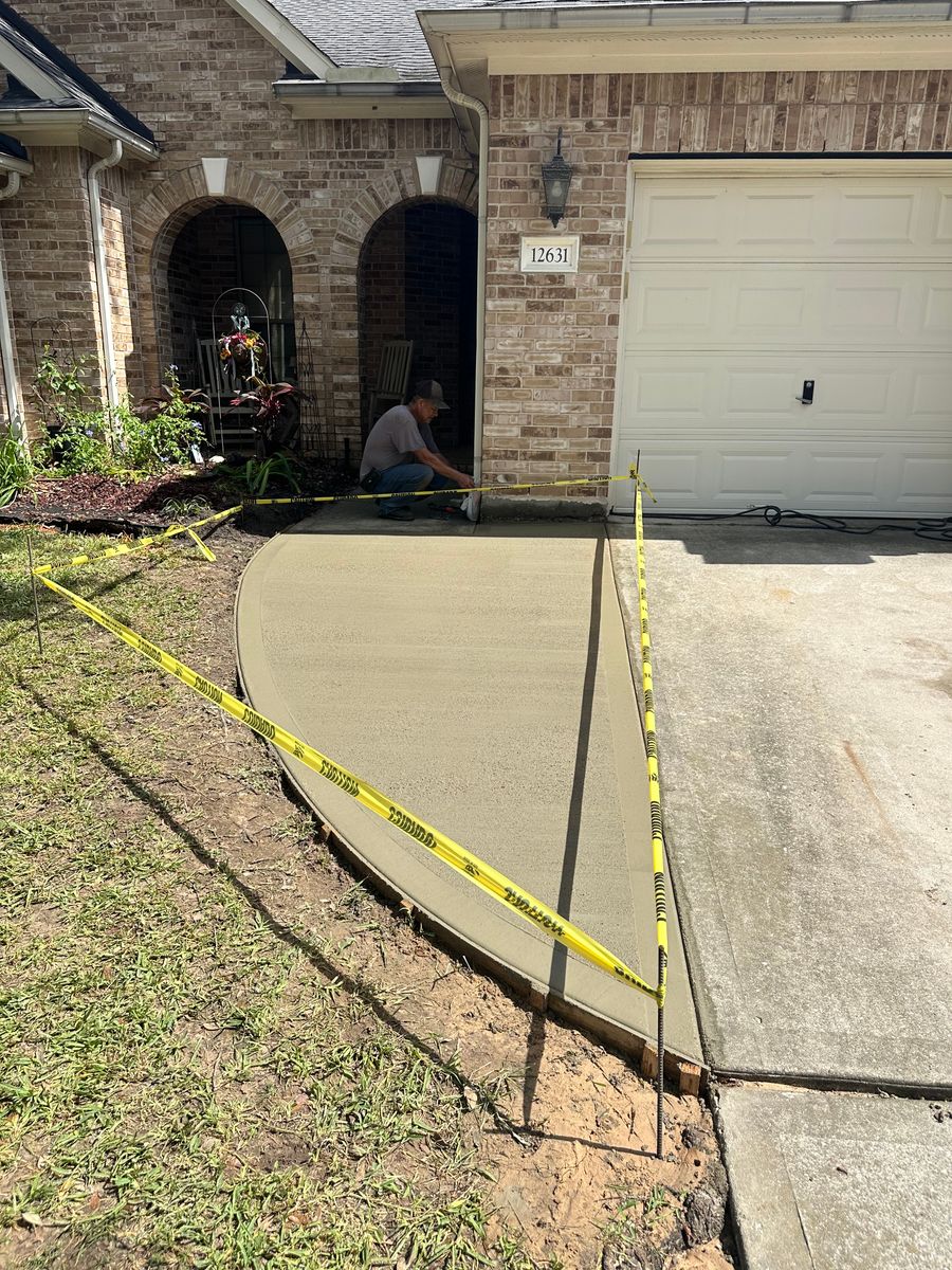 Stamped Concrete Installations for Texas Curb N Borders in Houston, TX