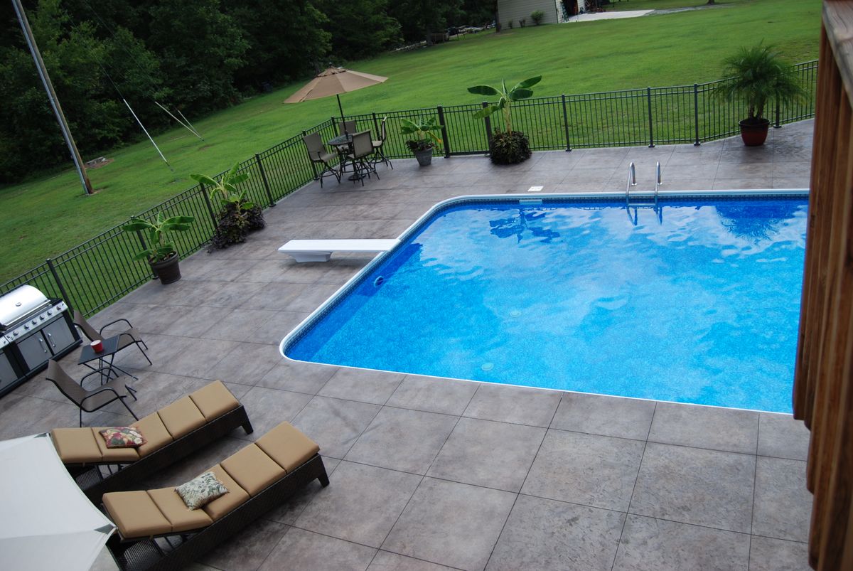 Pools and decks for JW Johnson Construction in Linden, TN