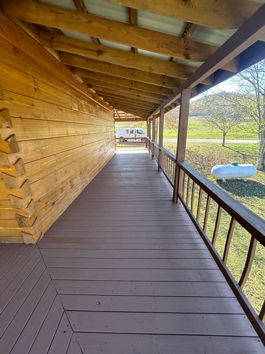 Log Home Staining for NXT Generation Painting in Cookeville, TN