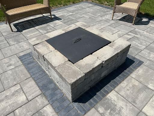 Firepit installation for NK Landscaping LLC in Dutchess County, NY