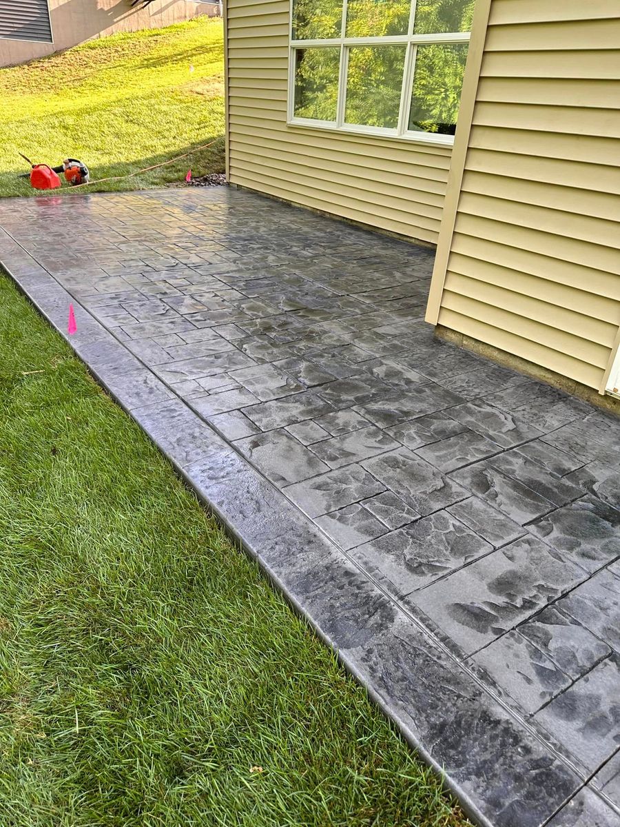Stamped Concrete Installation for Mccoy Concrete Inc.  in Minneapolis, MN