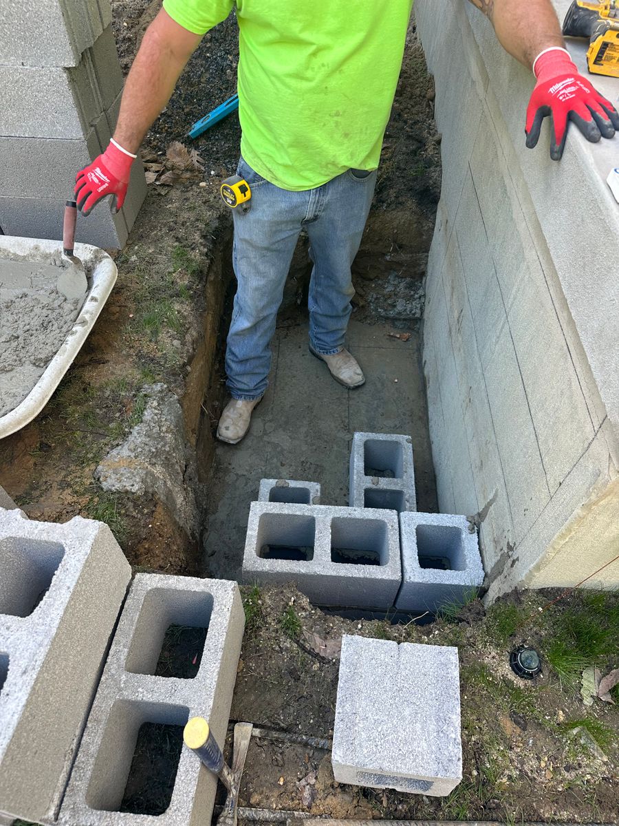 Retaining Wall Construction for DiDaniele Masonry in Tuckerton, NJ