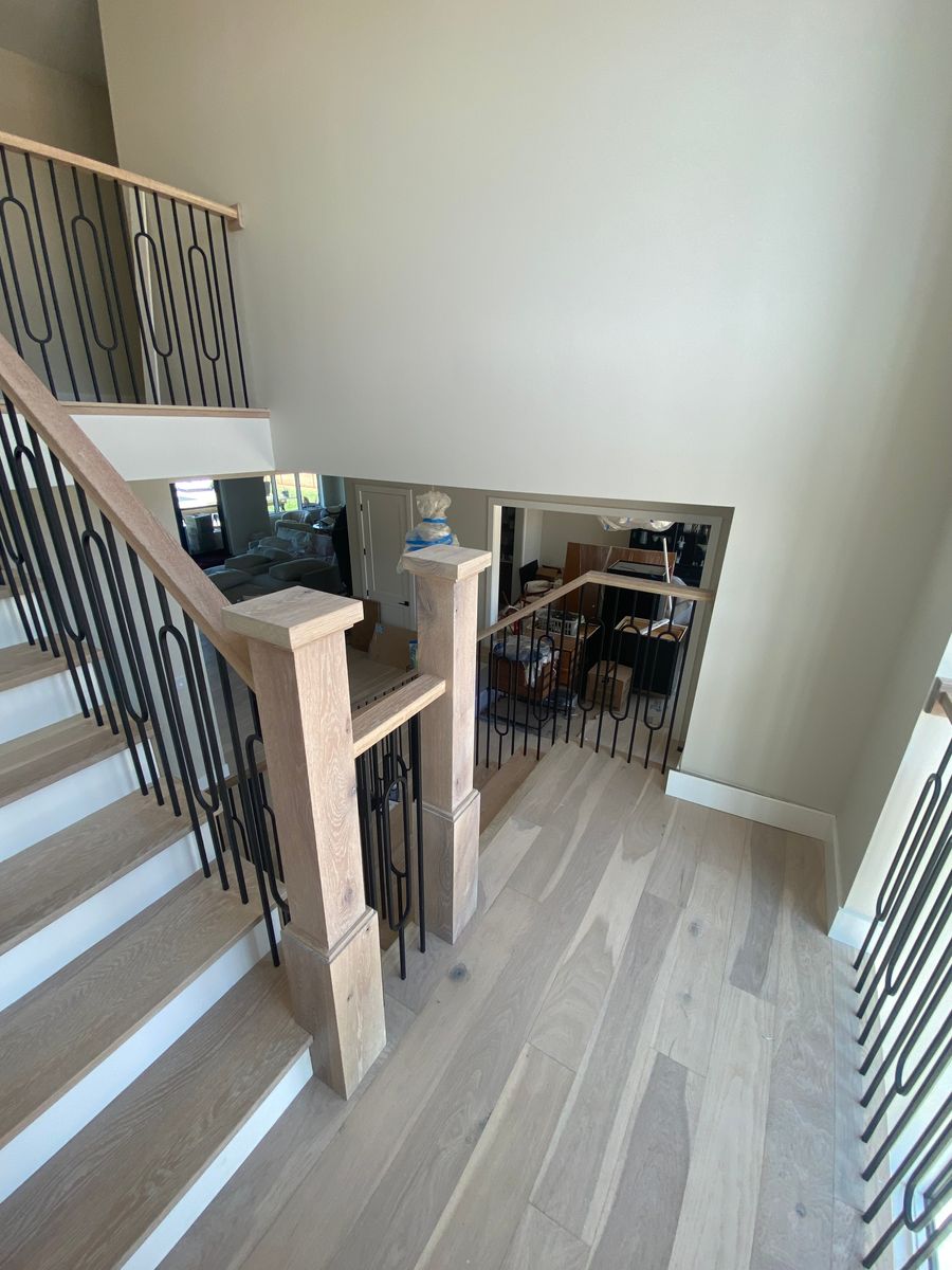 Finished stairs for Blair Construction & Home Improvement in St. Charles, MO