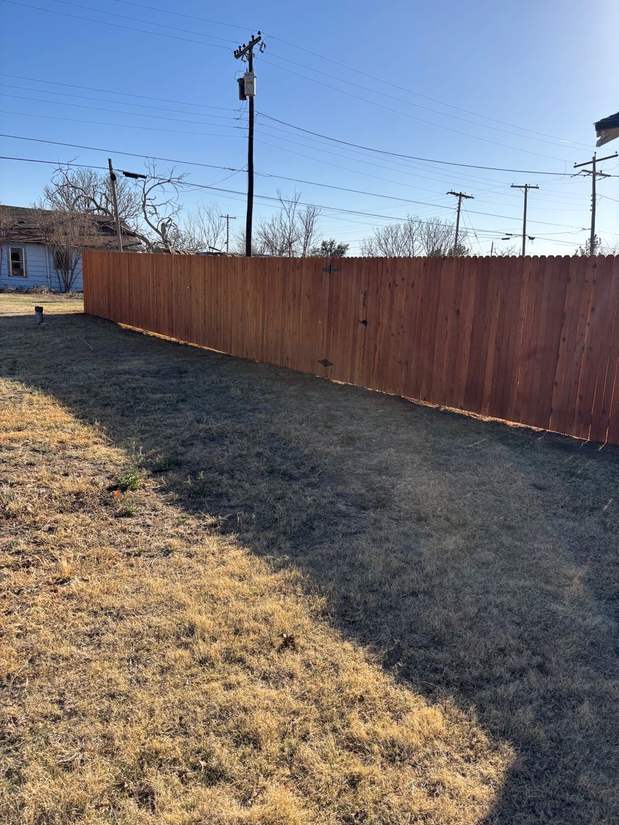 Fence Installation for Straight Edge Siding, Fencing & Decks in Pampa, TX