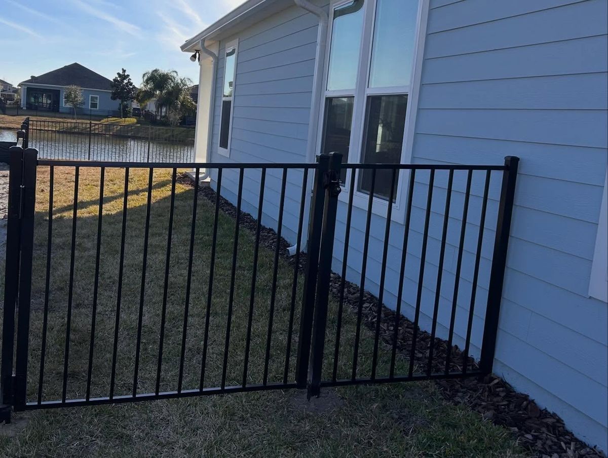 Aluminum Fence Installation for Madden Fencing Inc. in St. Johns, Florida