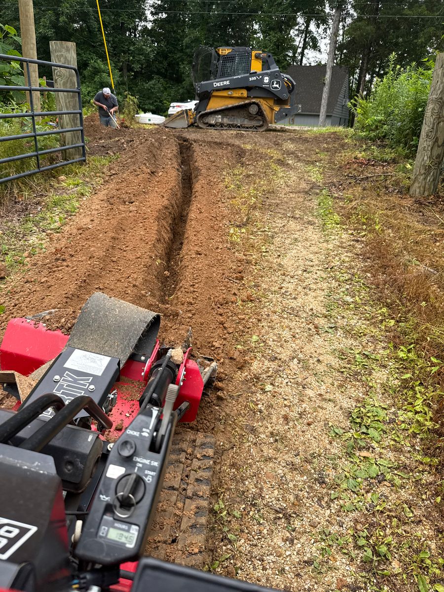 Driveways and culverts for Simmons land works in Sardis,, TN