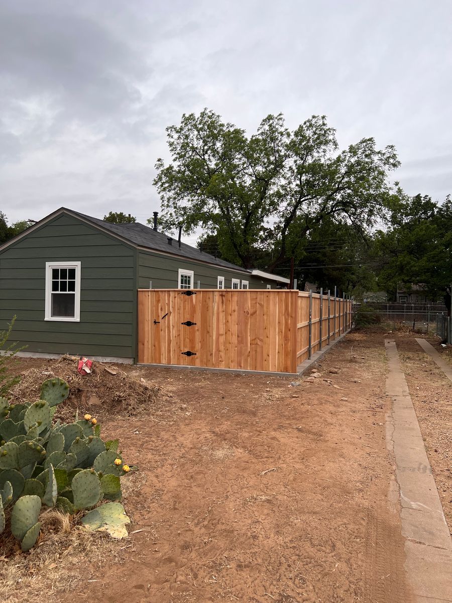 Fencing for Castillo’s All Industrial Services in Lubbock County, TX