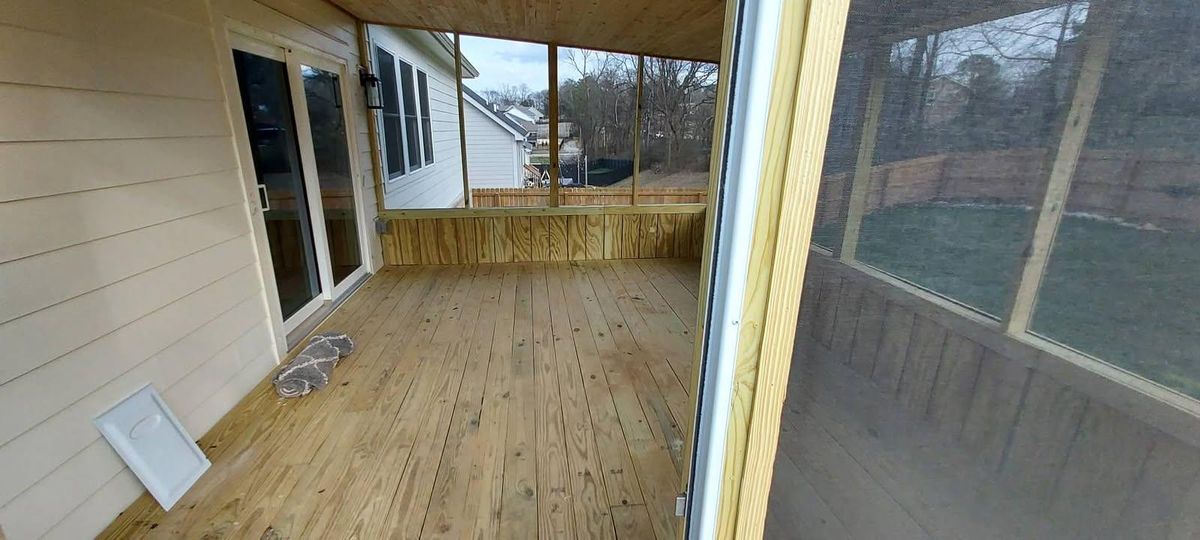 Deck Installation for Son of a Journey Remodeling in Dallas, NC