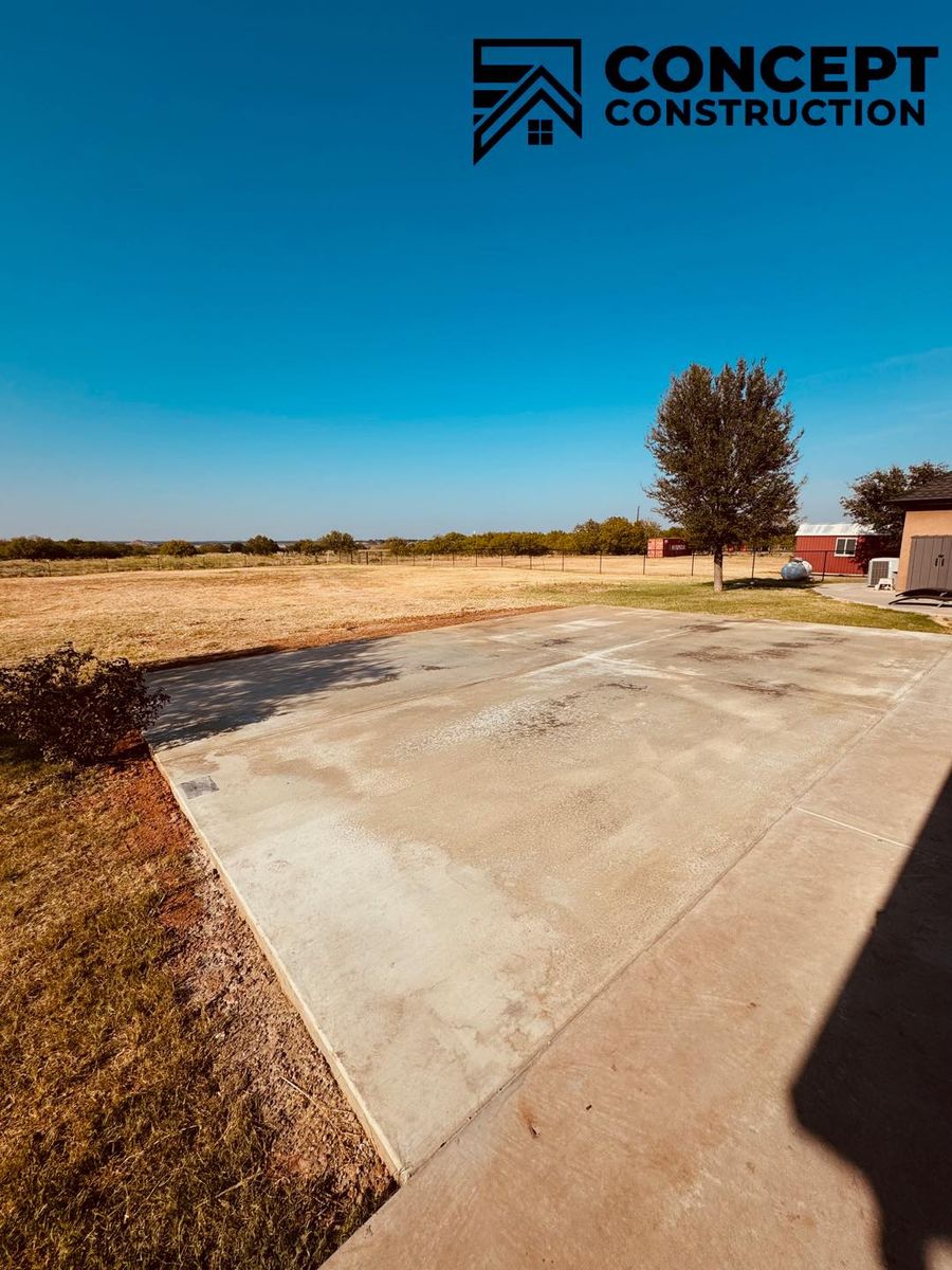 Concrete Slab Construction for Concept Construction in Vernon, TX
