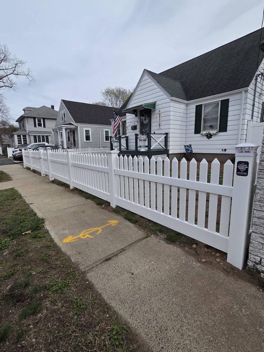 Vinyl Fencing Installation for Azorean Fence in Peabody, MA