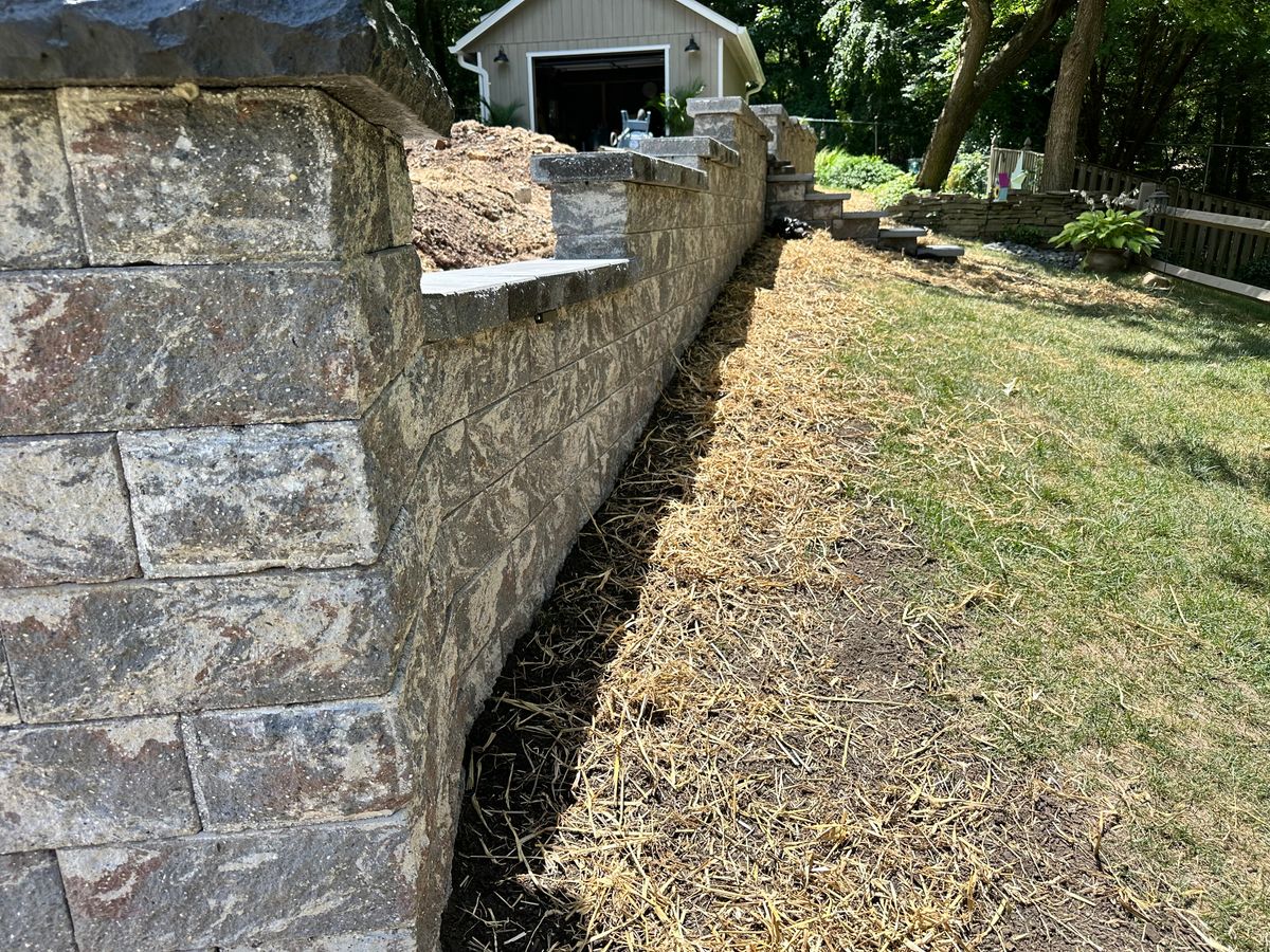 Retaining Wall Construction for Matteo Hardscapes in Towson,  MD