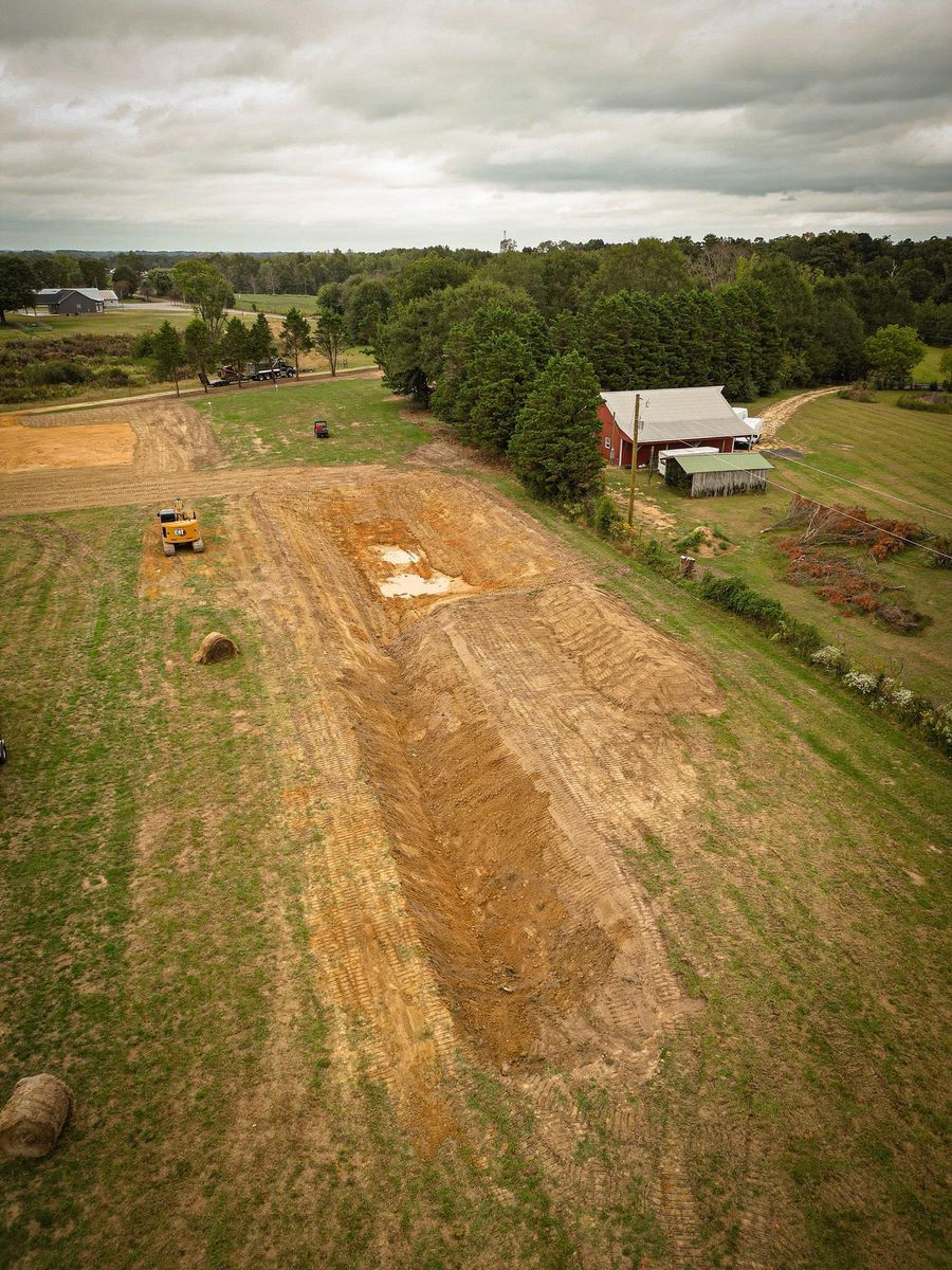 Excavation for Collins Constructors in Fyffe, AL