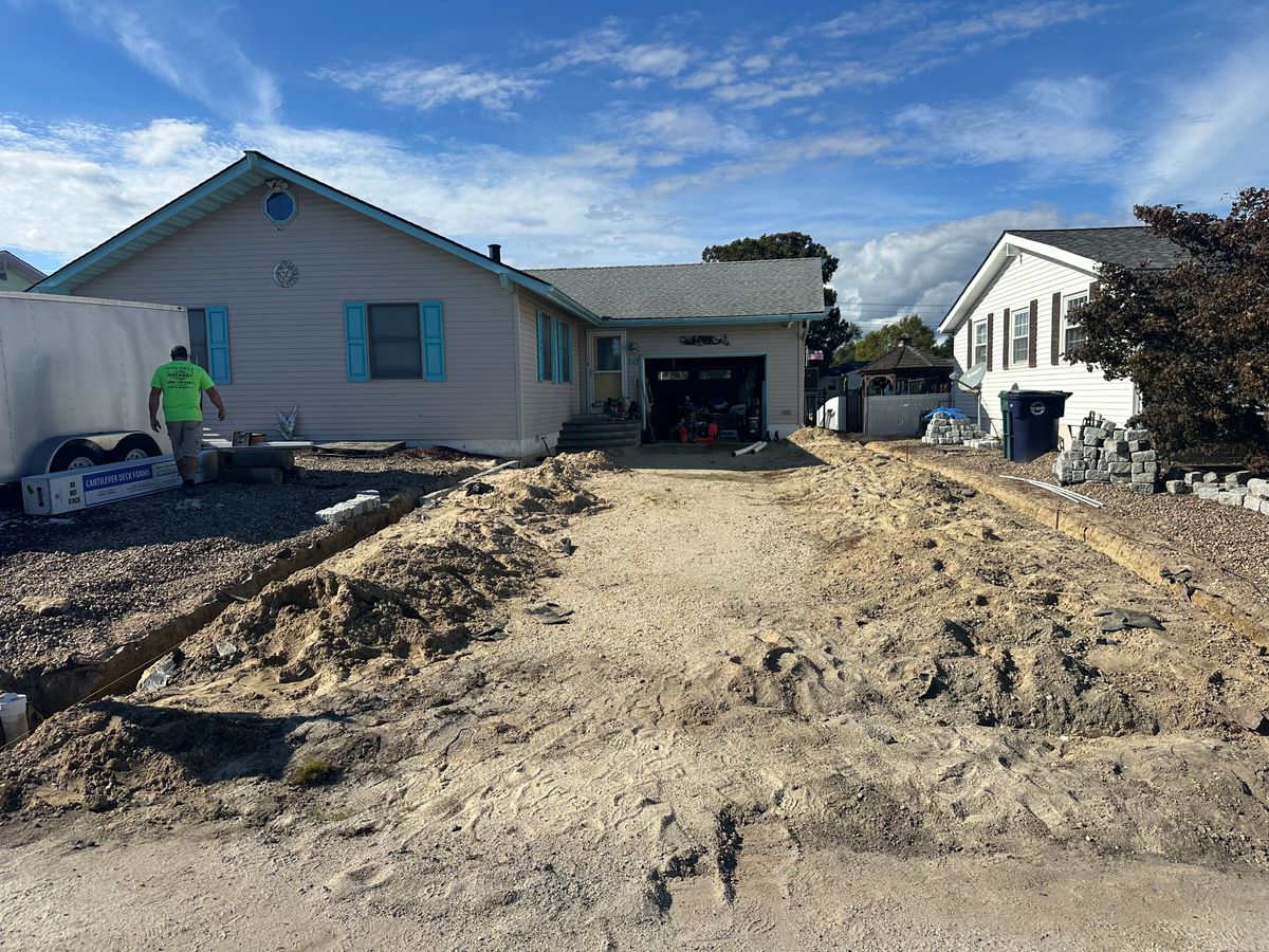 Concrete Driveway Installation for DiDaniele Masonry in Tuckerton, NJ