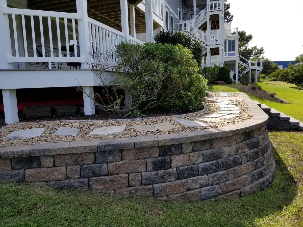 Flower Bed & Rock Work for Bianchi Construction Company Inc in Southport, NC