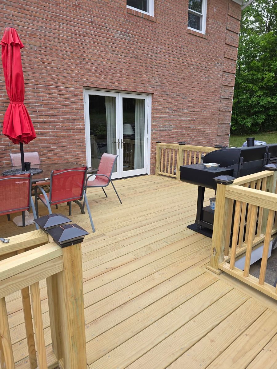 Deck and Patio Installation for Murphy's Tech & Trade in Newport, NH
