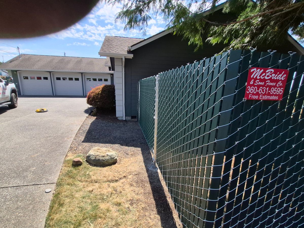 Chain Link Fencing for McBride and Sons Fence in Camano, WA