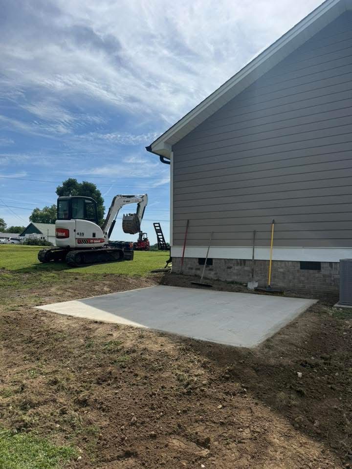 Foundation Excavation for F.C. White’s Excavation & Drain Cleaning in Huntingdon, TN