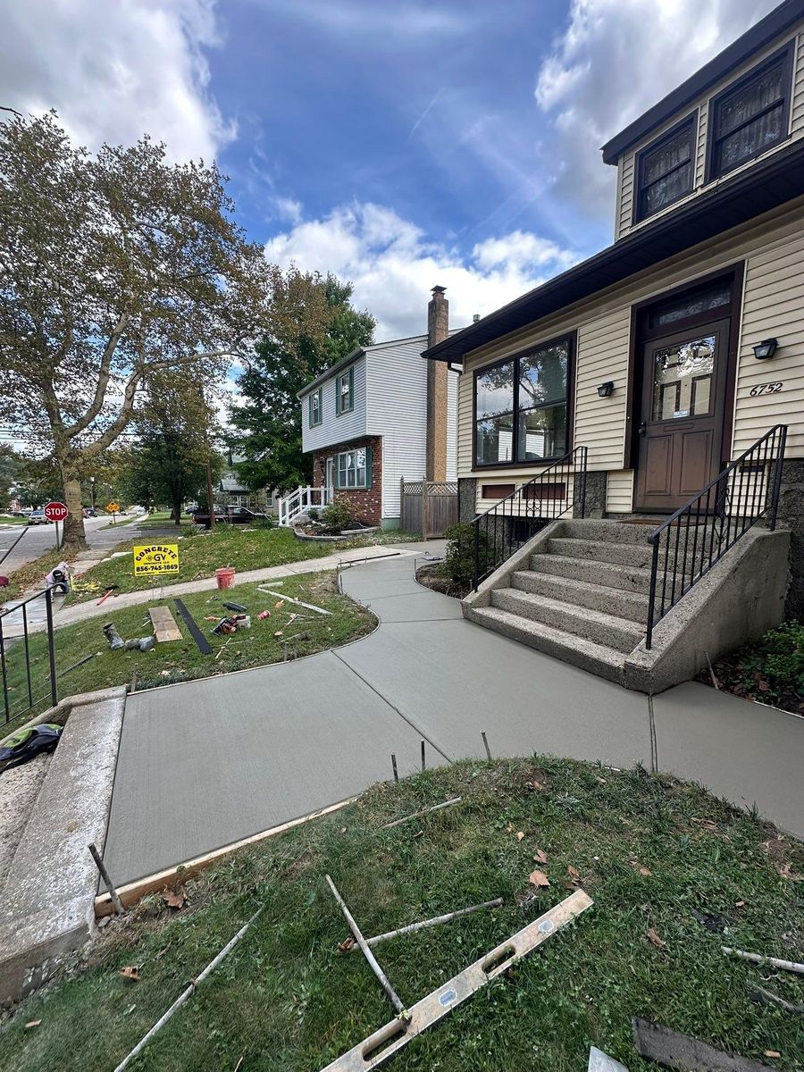 Concrete Slab Construction for GV Concrete LLC in Cherry Hill Township, NJ