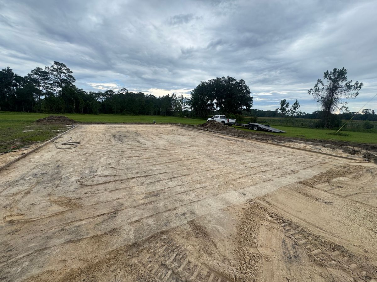 Concrete Slab Construction for Cameron Enterprises in Live Oak, FL