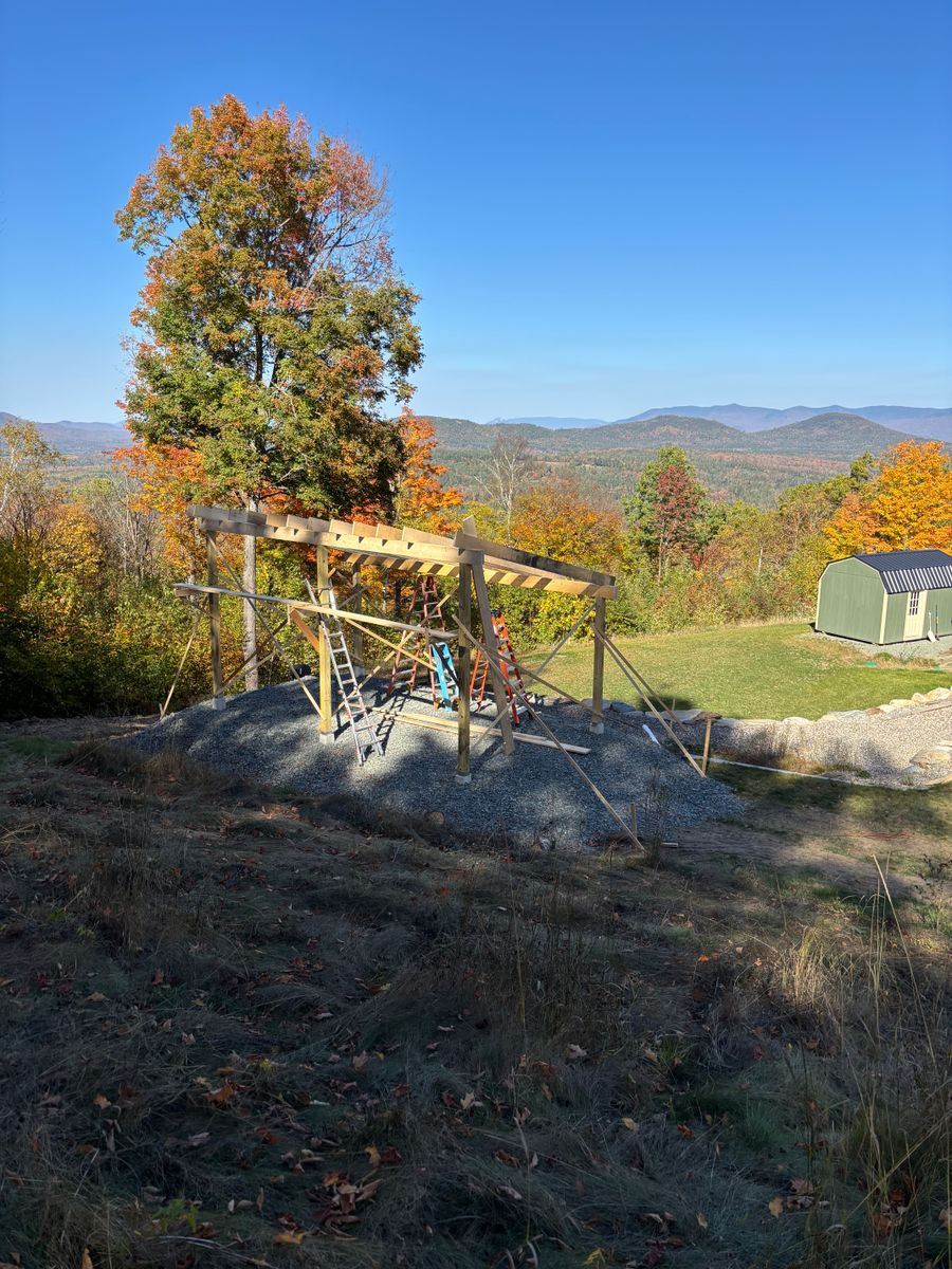 Deck and Patio Construction for Cushman Brook Construction in Dalton, NH