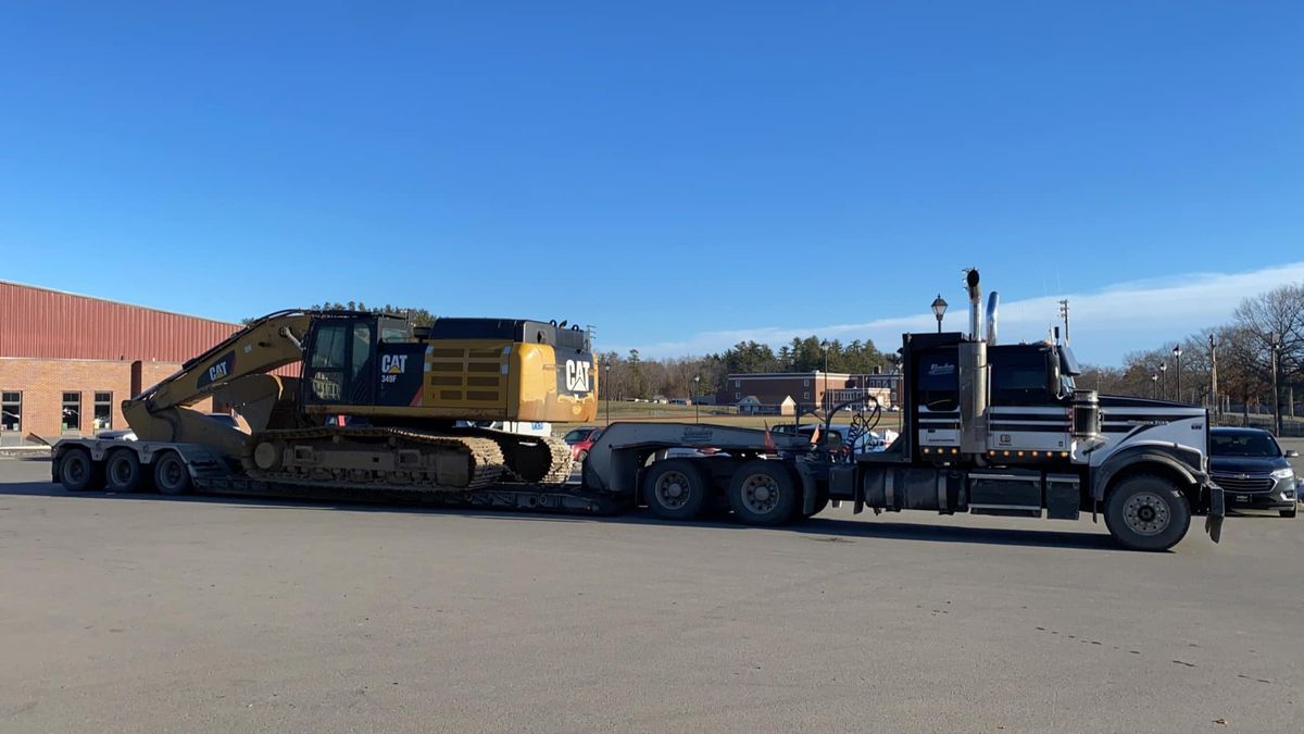 Heavy Equipment Transportation for Gardner Road Company in Winn, ME