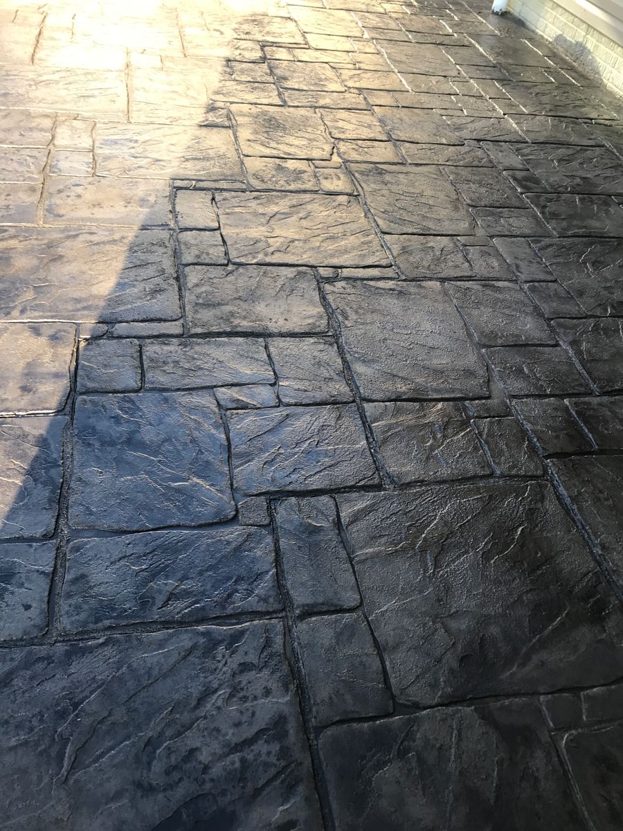 Stamped Concrete Installation for Lake Erie Companies in Grand River, OH