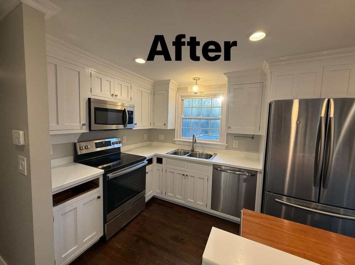 Cabinet Refinishing for Monarca Painting Company in Fairfield, CT