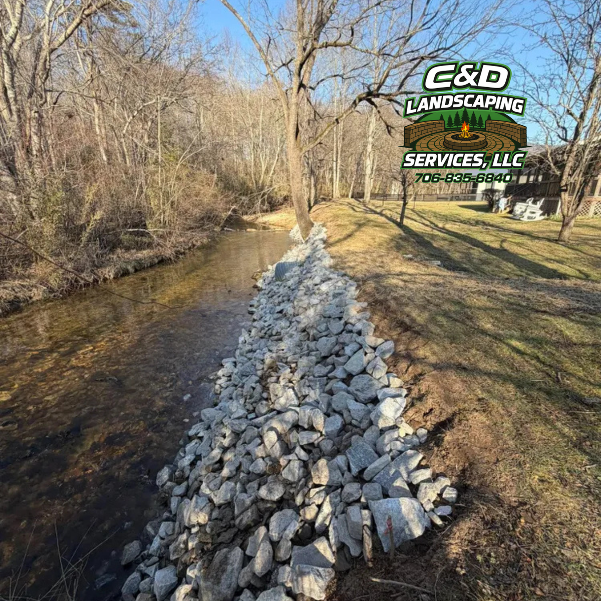 Retaining Wall Construction for C & D Landscaping Services LLC in Blairsville, GA