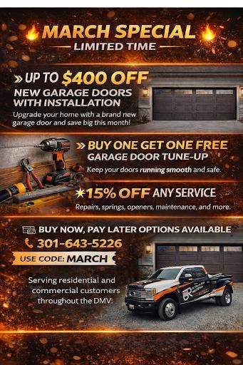 Garage Door Sales and Service for JR Garage Door and Services in Charles County, MD