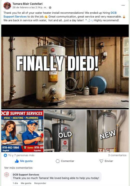 Boiler Install for DCB Support Services in Rifle, CO