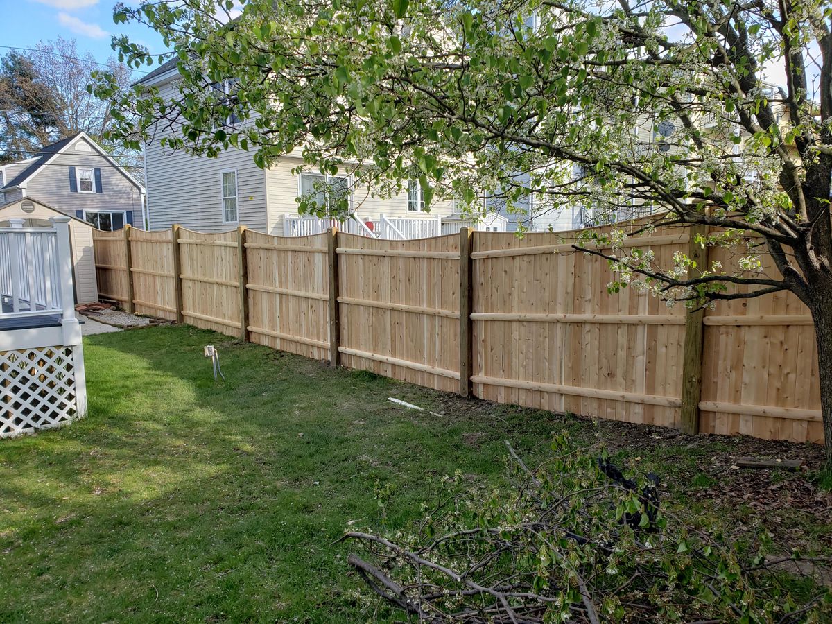 Wood Fencing Installation for Azorean Fence in Peabody, MA