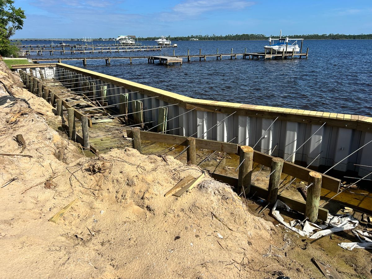 Sea Walls/ Retaining walls for J&H Land and Marine in Panama City, FL