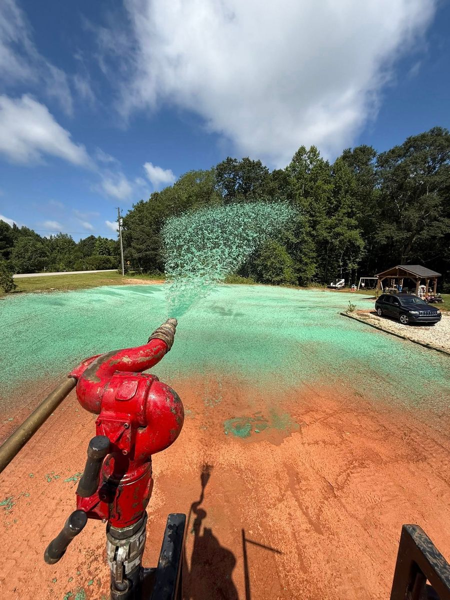 Hyrdoseeding Installs for J&J Hauling and Outdoor in Fayetteville, GA
