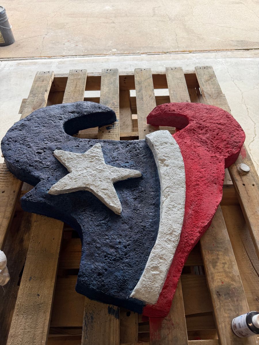 Custom Carved Concrete for Texas Curb N Borders in Houston, TX
