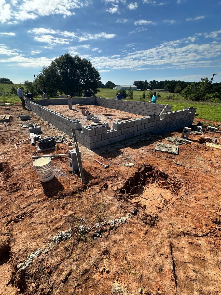 Foundation/footers for Stines and Company  in Rutherfordton, NC