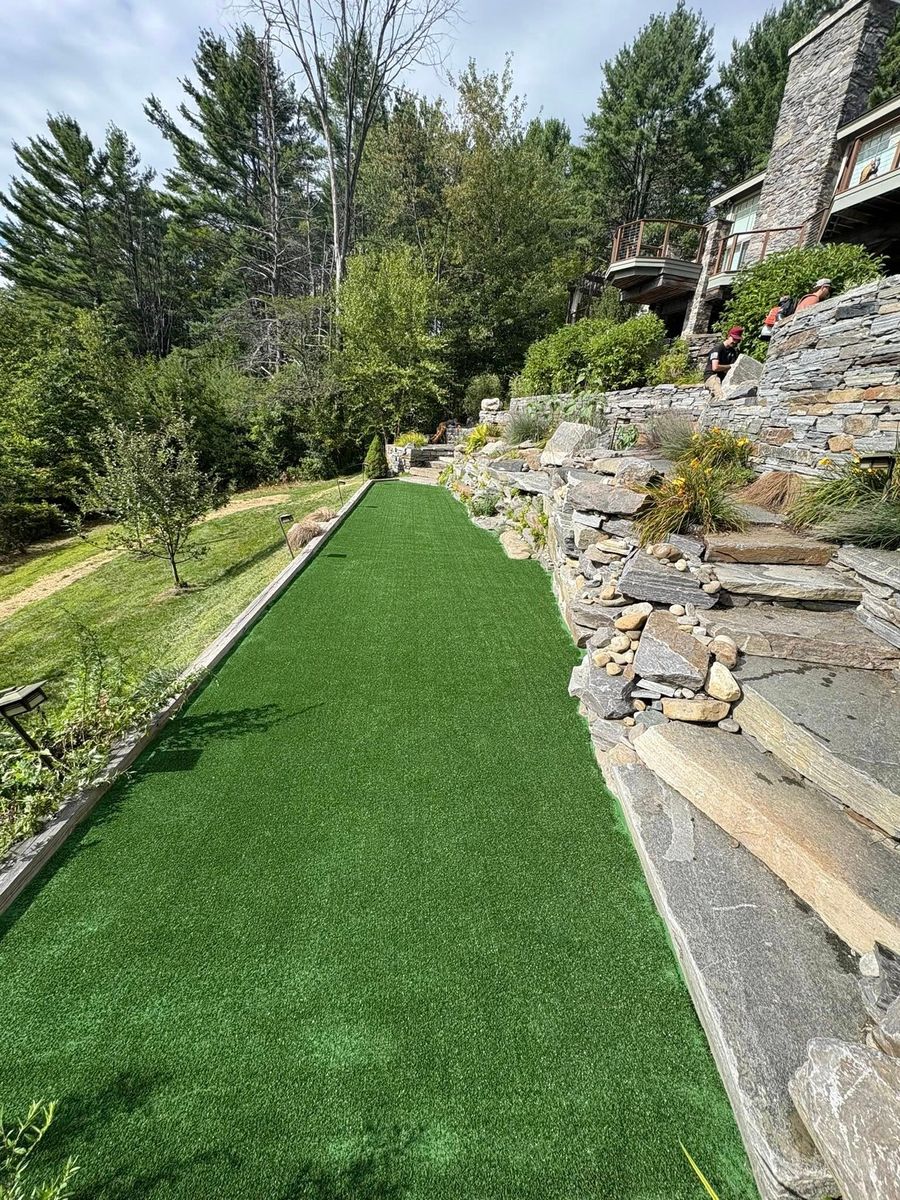 Retaining Wall Construction for Thomas Clifford Property Services LLC in Enfield, NH