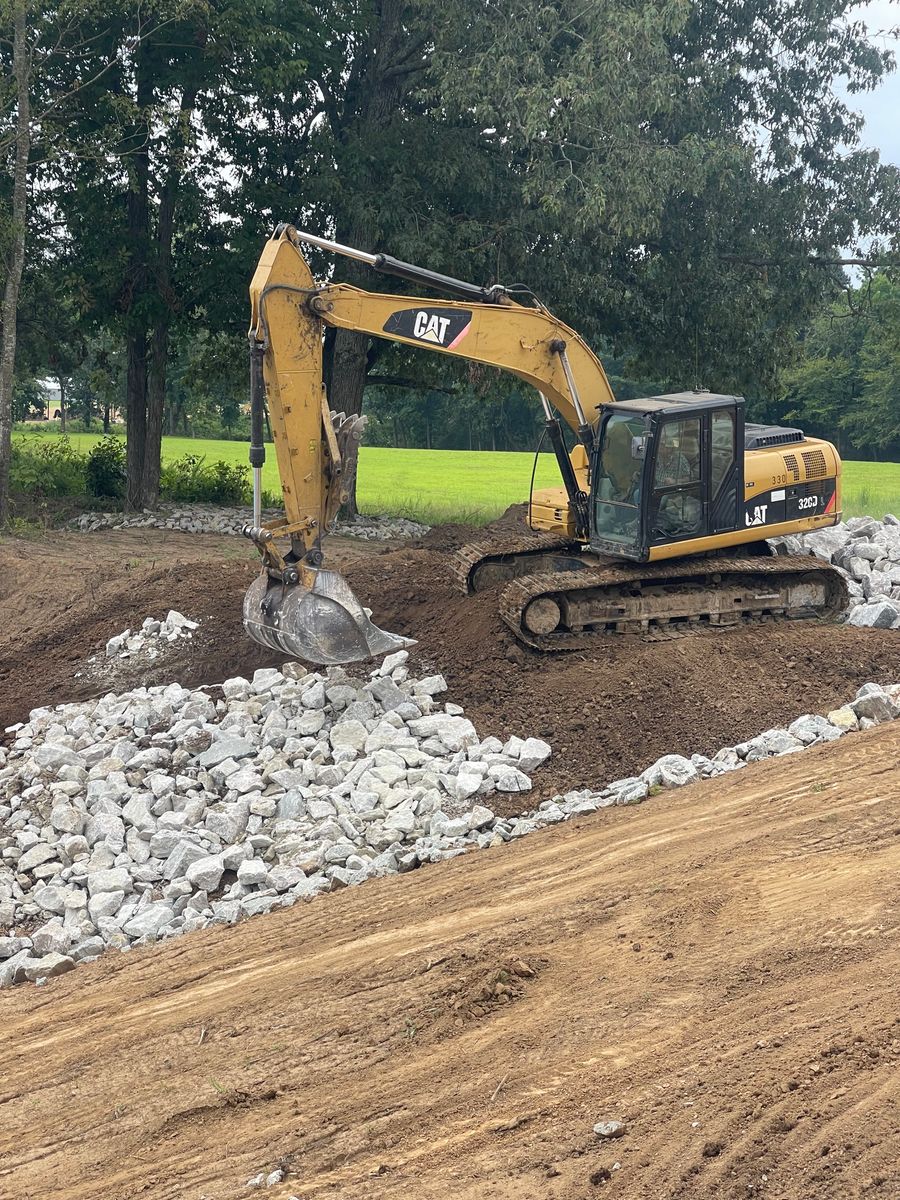 Site Preparation for Maness Trucking & Excavation in Lexington, TN