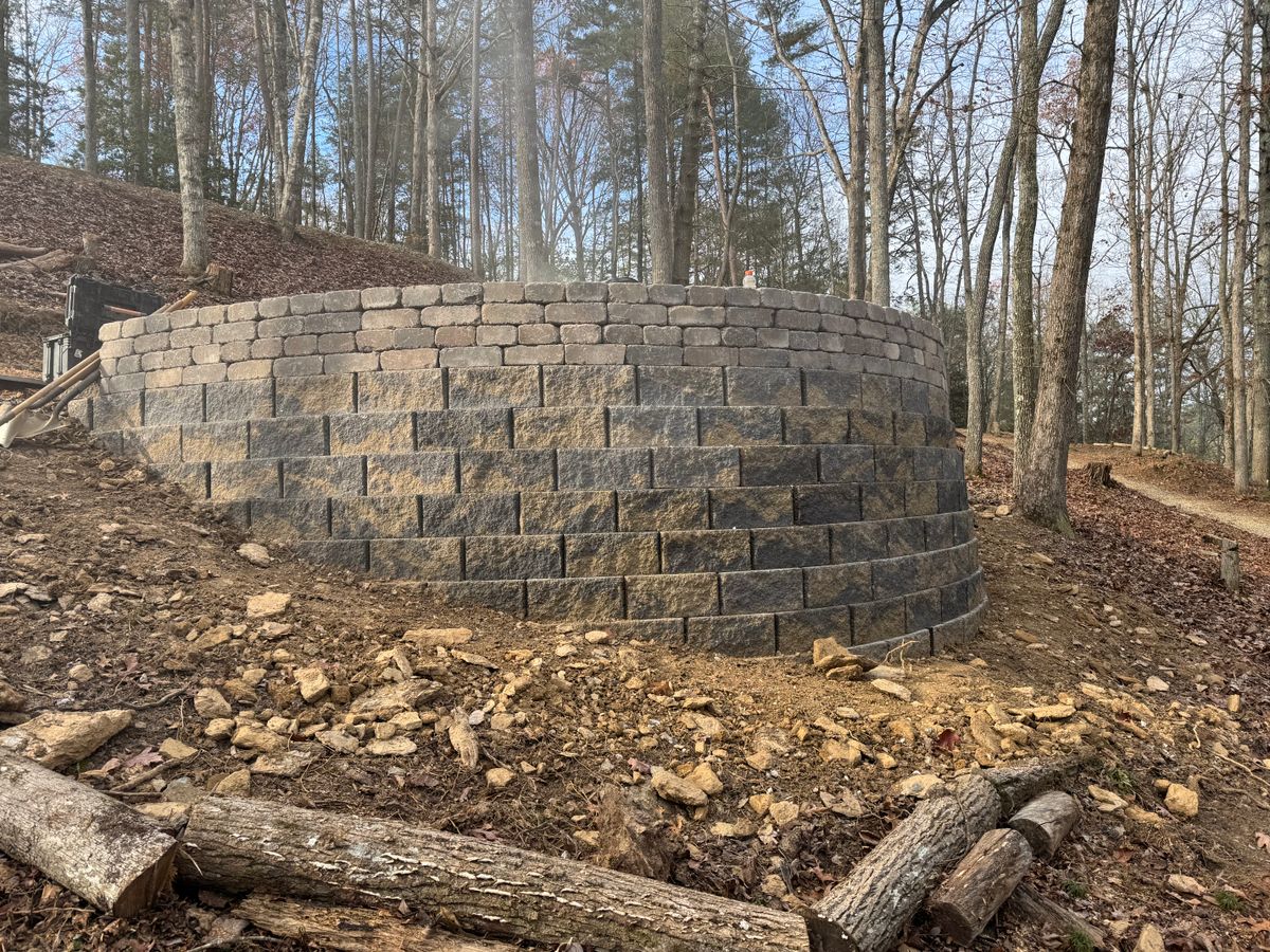 Retaining Wall Construction for C & D Landscaping Services LLC in Blairsville, GA
