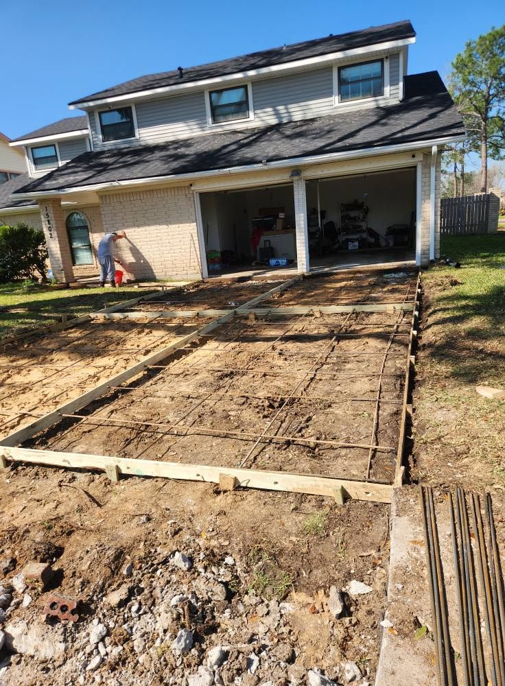 Concrete Installation for Right Choice Landscaping LLC in Houston, TX