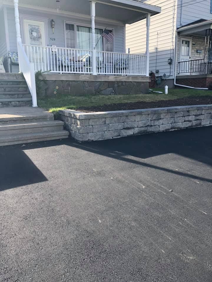 Retaining Wall Installation for Wood Home Creations in Carbondale, PA